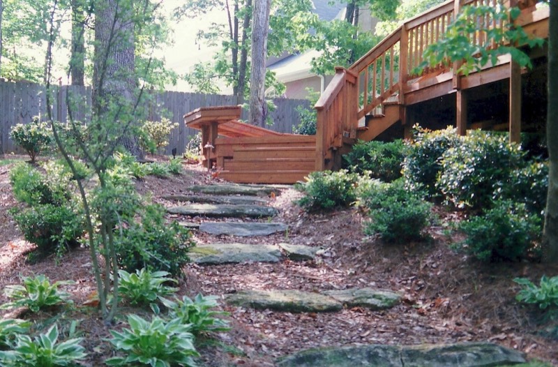 rustic natural stone steps